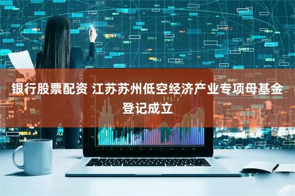 银行股票配资 江苏苏州低空经济产业专项母基金登记成立