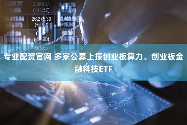 专业配资官网 多家公募上报创业板算力、创业板金融科技ETF